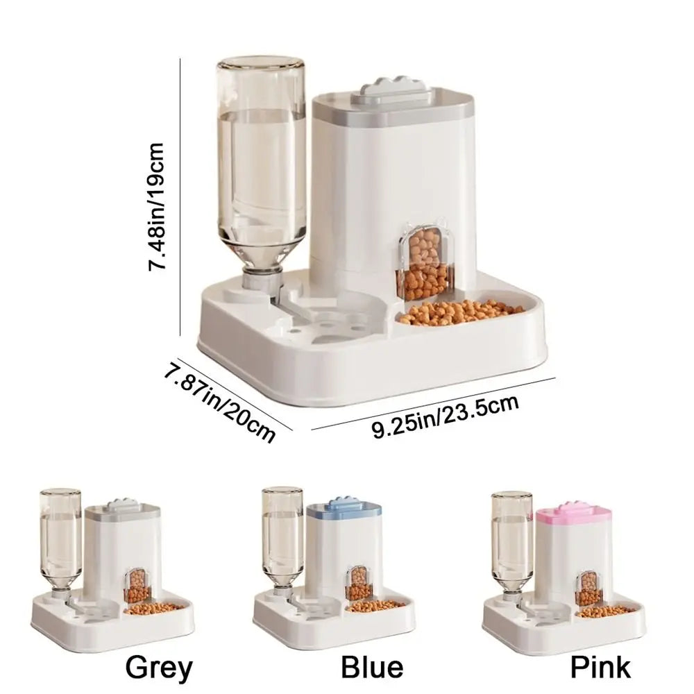 Water and food dispenser for cats