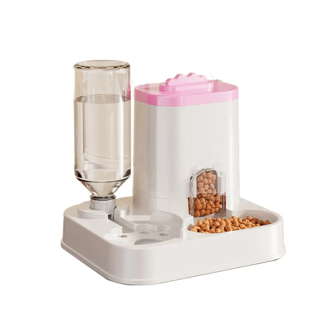 Water and food dispenser for cats